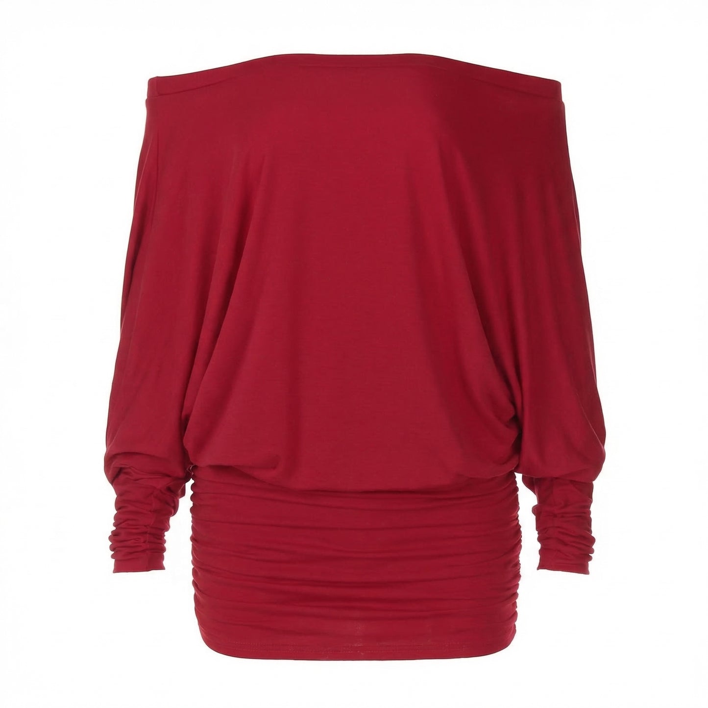 Evelyn Women’s Polyester Long-Sleeve Off-Shoulder Mini Dress Ruched