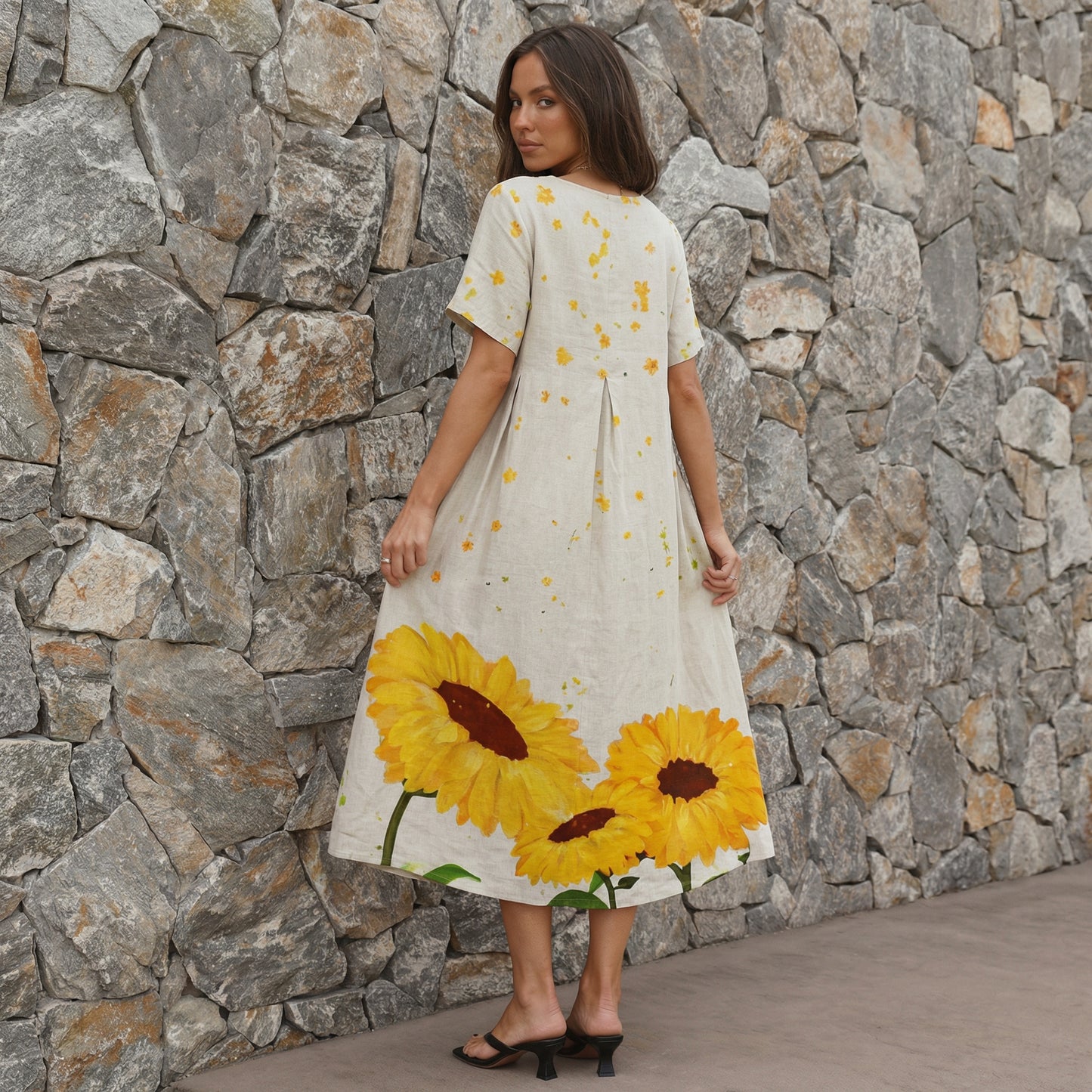 Harper Women’s Polyester Short-Sleeve Maxi Dress Pullover