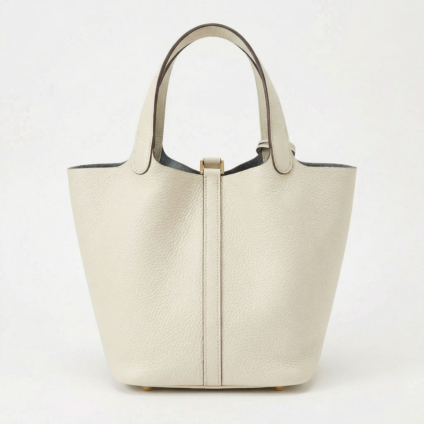 Maëlle | Women’s Leather Bucket Bag with Lock Detail