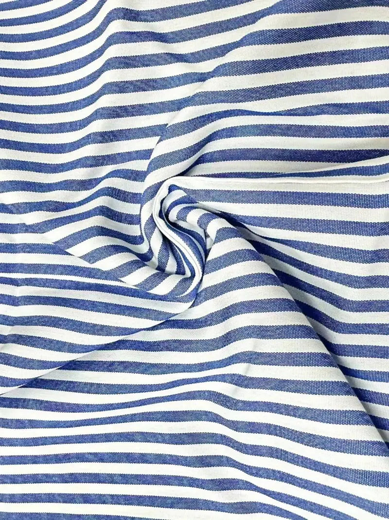 Claudine Button-Strap Striped Mini Dress