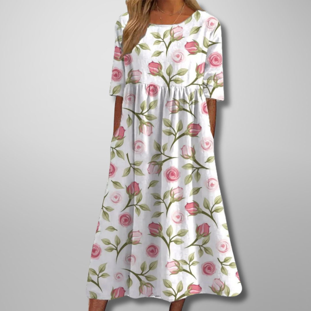 Mathilde Floral-Print Midi Dress