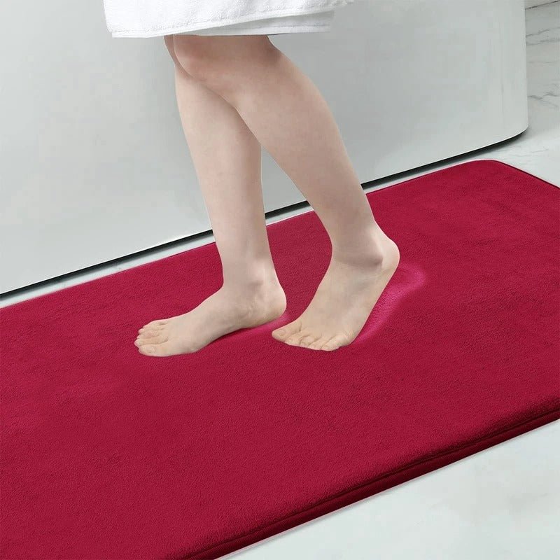 Memory Foam Bath Mat - Wine Red