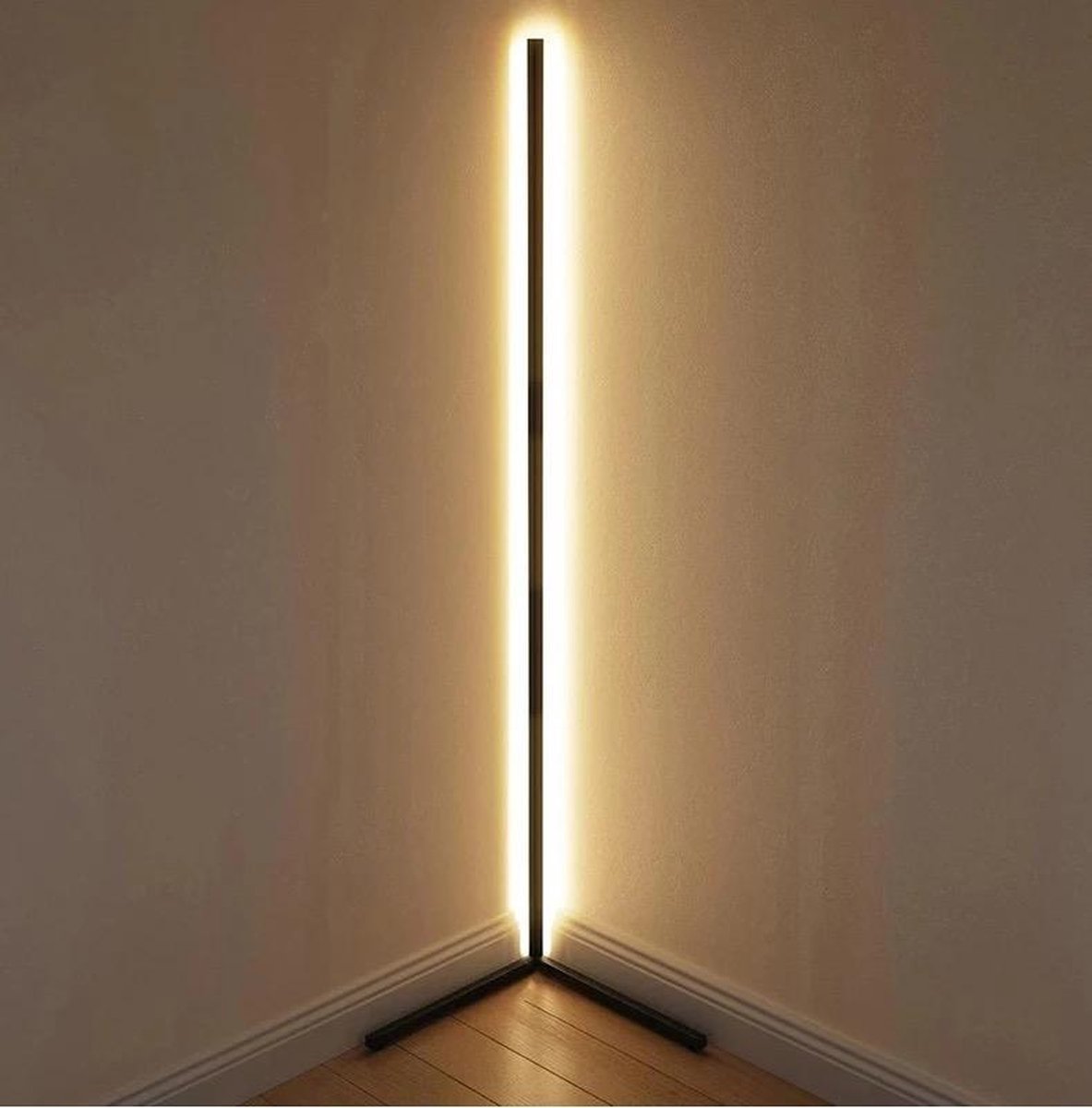 Remote-Controlled LED Corner Floor Lamp