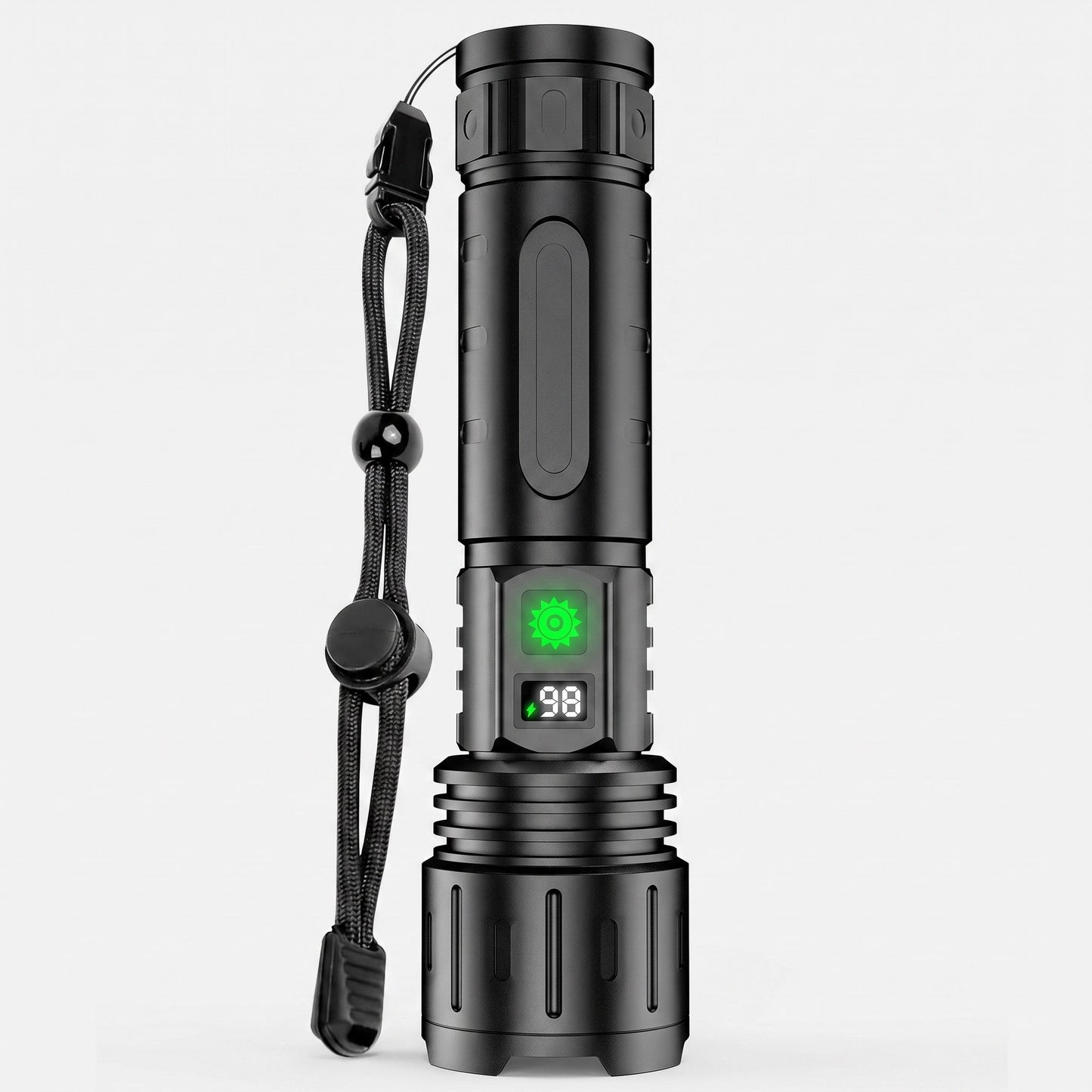 100000-Lumen Zoomable Rechargeable Tactical Flashlight