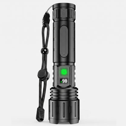 100000-Lumen Zoomable Rechargeable Tactical Flashlight