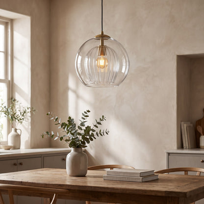Glass Globe Pendant Light - clear