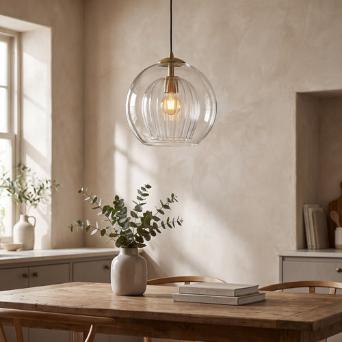 Glass Globe Pendant Light
