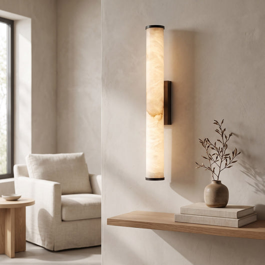 Alabaster Column Wall Sconce