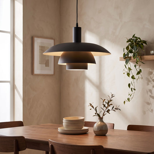 Scandinavian Tiered Metal Pendant Light