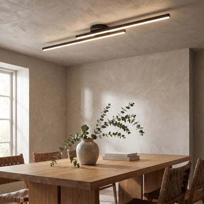 Minimalist Linear LED Flush Mount Ceiling Light
