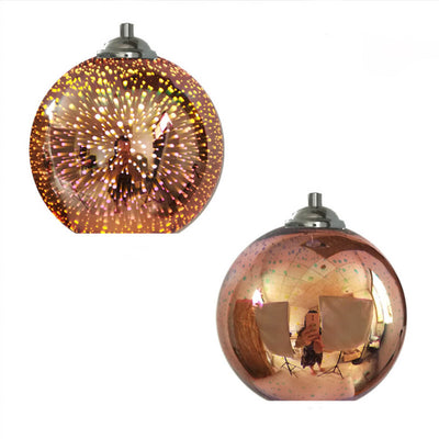 3D Fireworks Glass Pendant Light - Bronze / 5.91''