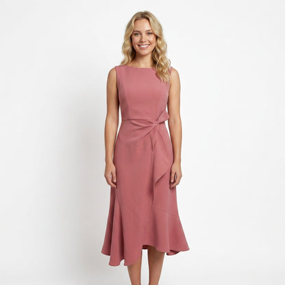 Amara Women’s Sleeveless Wrap Midi Dress