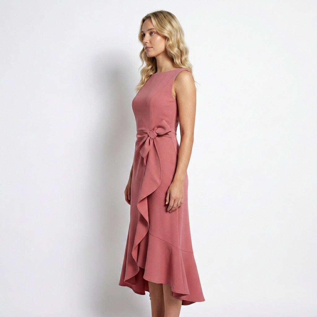 Amara Women’s Sleeveless Wrap Midi Dress