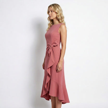 Amara Women’s Sleeveless Wrap Midi Dress
