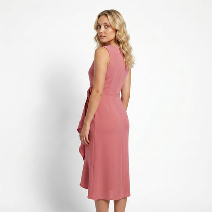 Amara Women’s Sleeveless Wrap Midi Dress