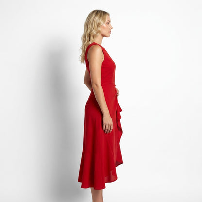Amara Women’s Sleeveless Wrap Midi Dress