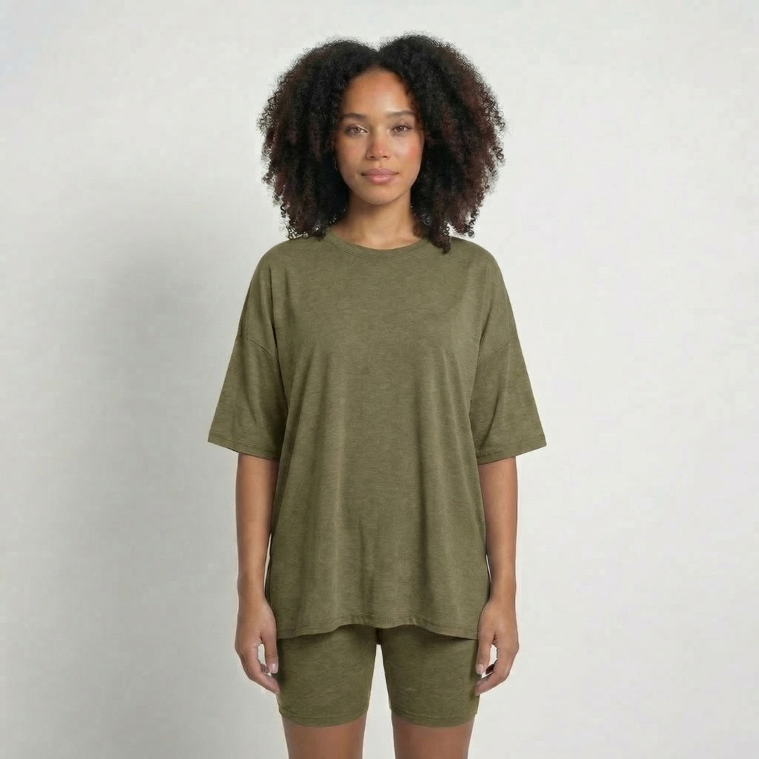 Anaïs | Women’s Viscose-Blend Lounge Set with Biker Shorts