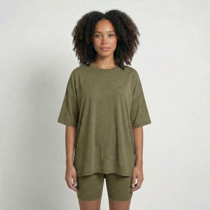 Anaïs | Women’s Viscose-Blend Lounge Set with Biker Shorts