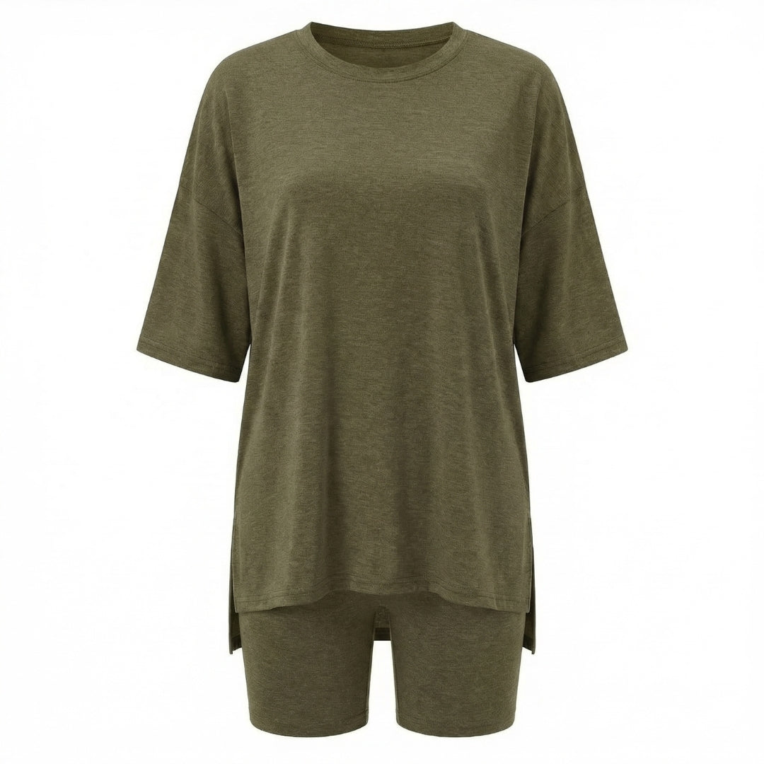 Anaïs | Women’s Viscose-Blend Lounge Set with Biker Shorts