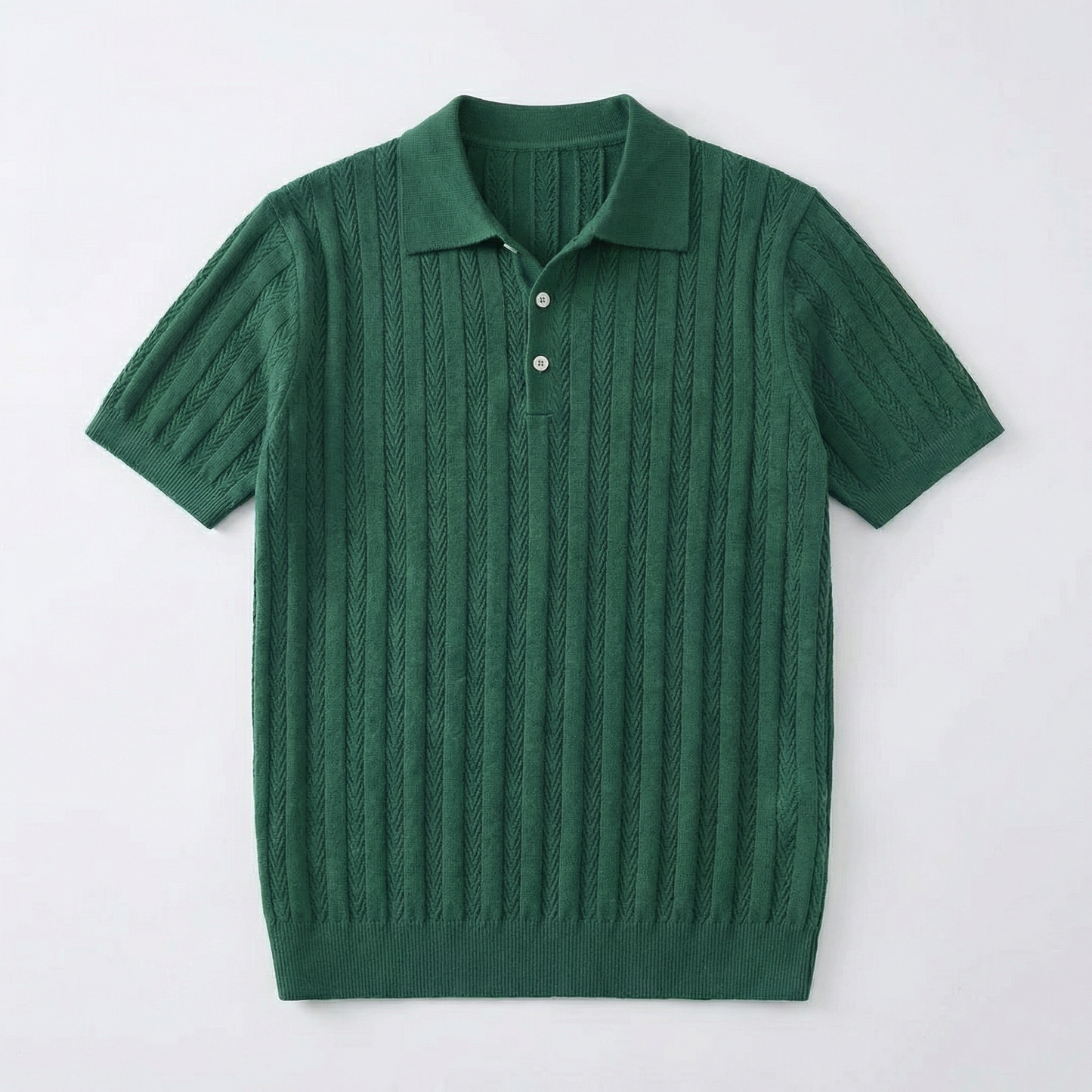Armand | Textured Knit Short-Sleeve Polo