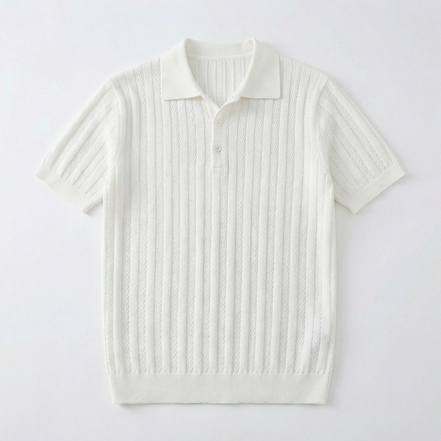 Armand | Textured Knit Short-Sleeve Polo