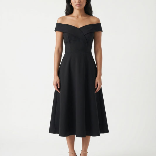 Aurélie Women’s Off-Shoulder A-Line Midi Dress