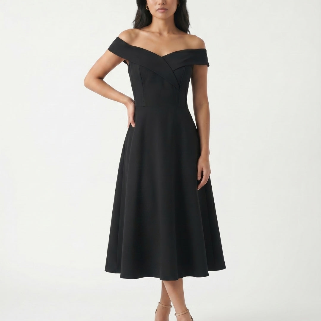 Aurélie Women’s Off-Shoulder A-Line Midi Dress
