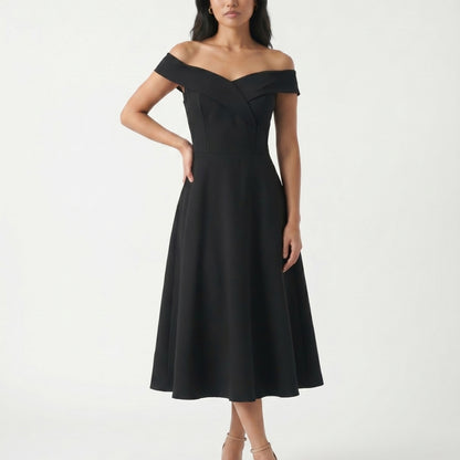 Aurélie Women’s Off-Shoulder A-Line Midi Dress