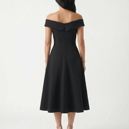 Aurélie Women’s Off-Shoulder A-Line Midi Dress
