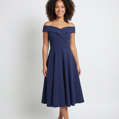 Aurélie Women’s Off-Shoulder A-Line Midi Dress