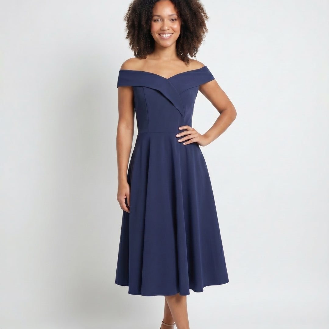 Aurélie Women’s Off-Shoulder A-Line Midi Dress
