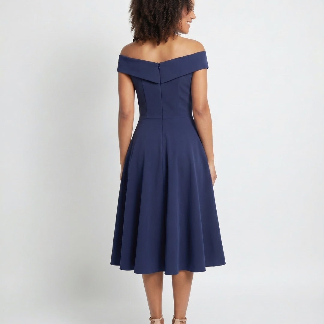 Aurélie Women’s Off-Shoulder A-Line Midi Dress