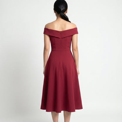 Aurélie Women’s Off-Shoulder A-Line Midi Dress