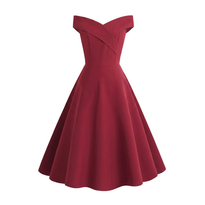 Aurélie Women’s Off-Shoulder A-Line Midi Dress