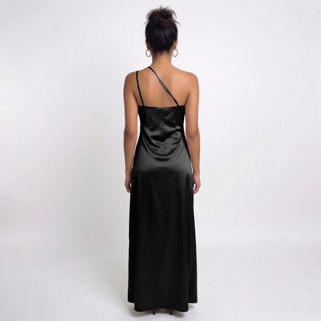 Aurélie | Women’s One-Shoulder Ruched Maxi Dress with Slit