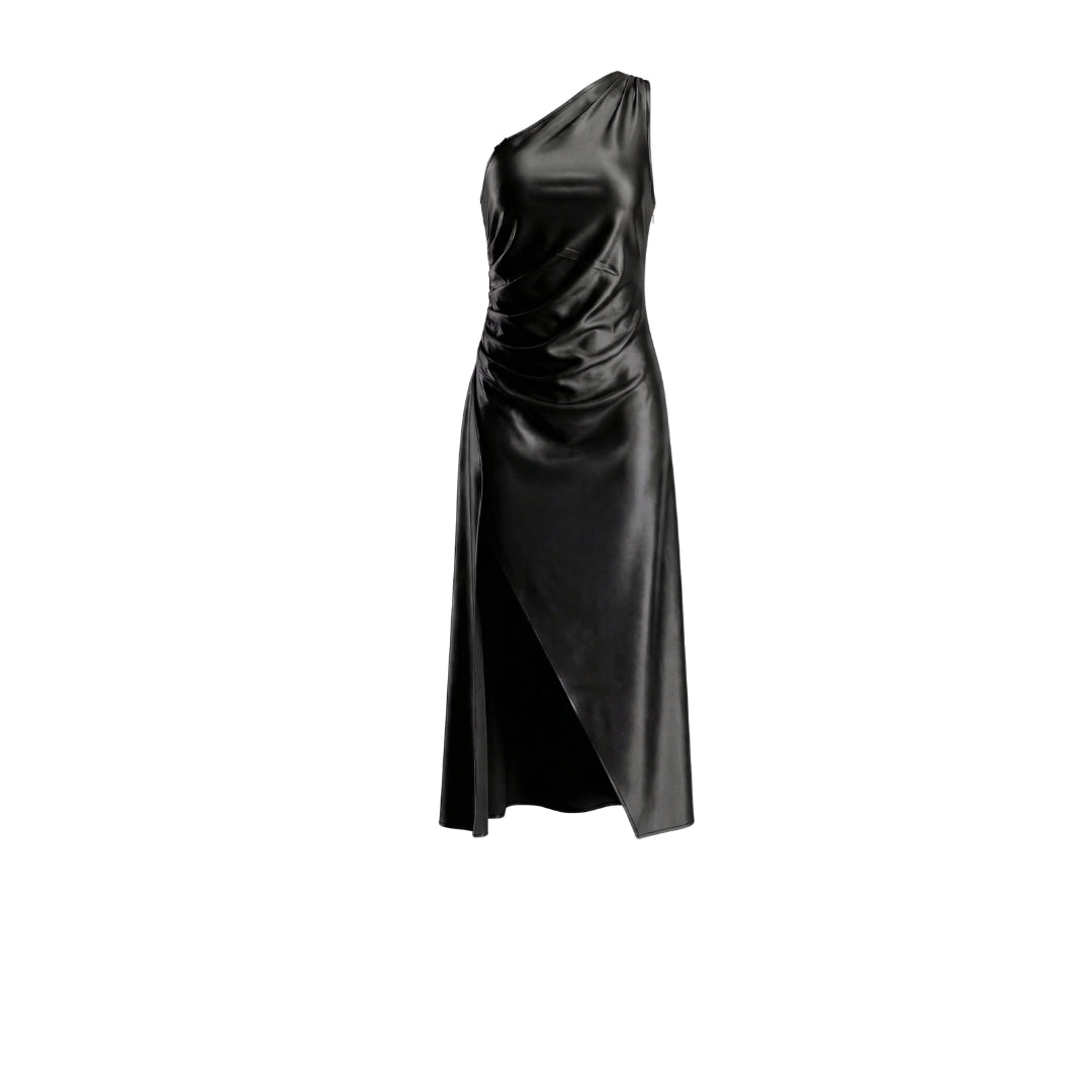 Aurélie | Women’s One-Shoulder Ruched Maxi Dress with Slit
