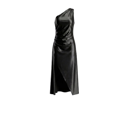 Aurélie | Women’s One-Shoulder Ruched Maxi Dress with Slit