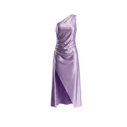 Aurélie | Women’s One-Shoulder Ruched Maxi Dress with Slit