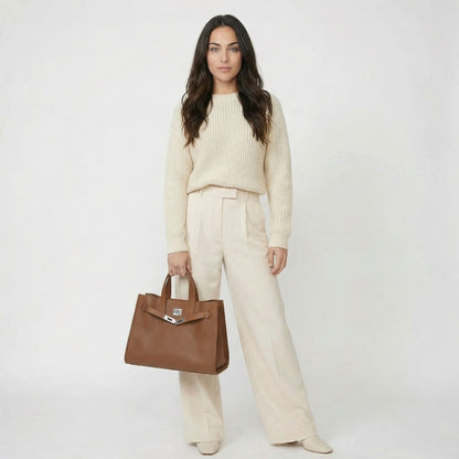 Béatrice | Women’s Leather Tote Bag Drawstring Buckle