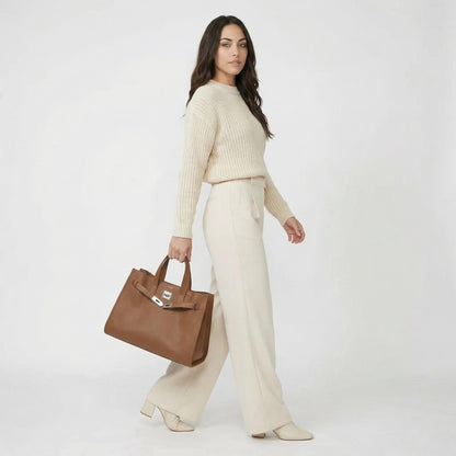 Béatrice | Women’s Leather Tote Bag Drawstring Buckle