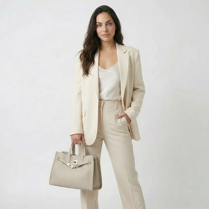 Béatrice | Women’s Leather Tote Bag Drawstring Buckle