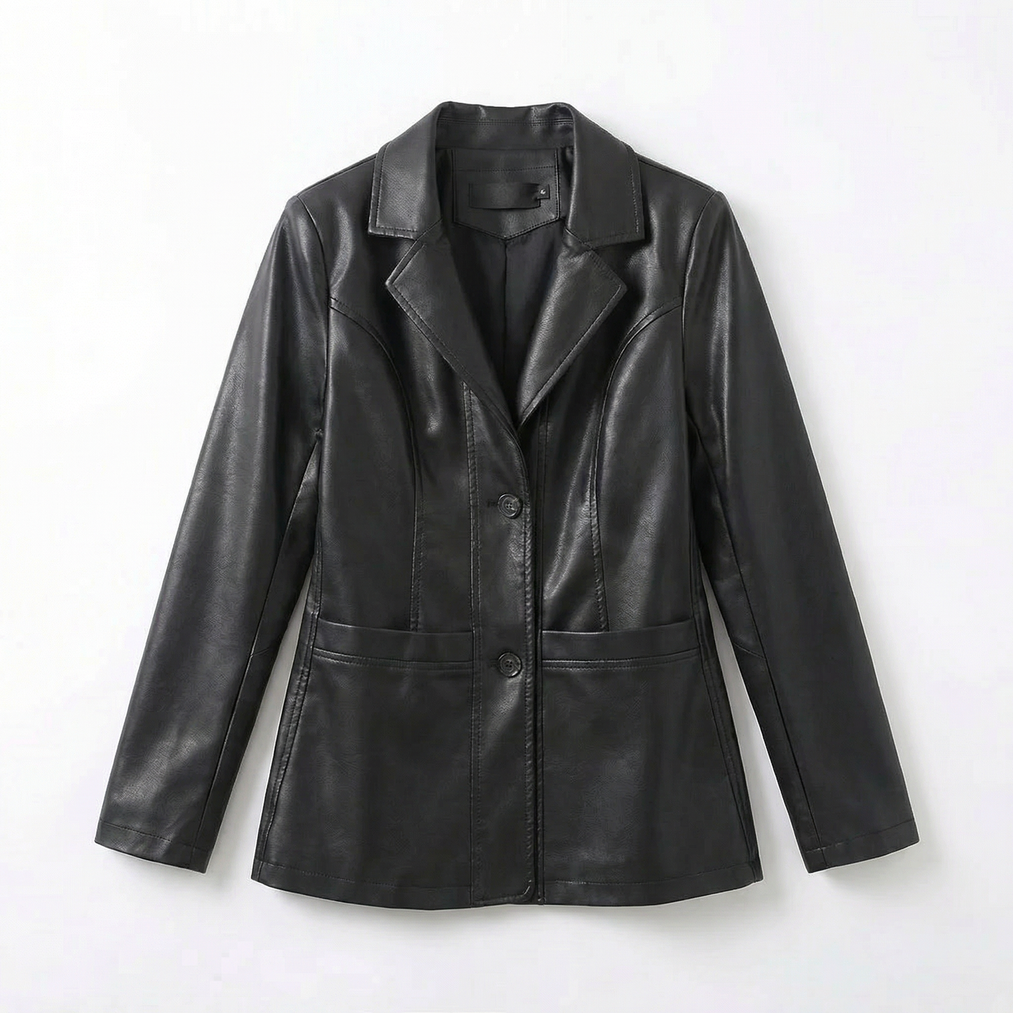 Bellatrix | Lambskin Leather Two-Button Blazer Jacket