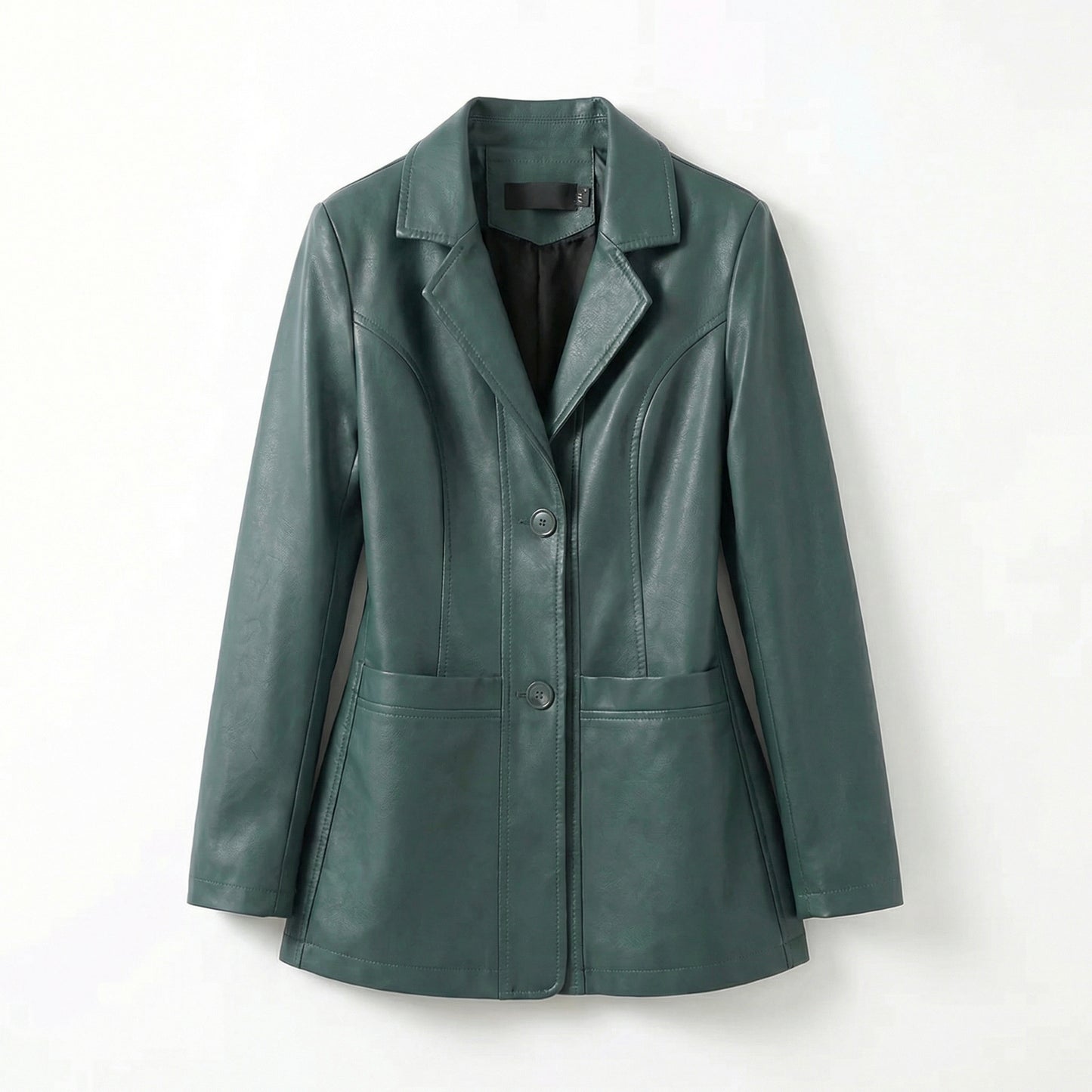 Bellatrix | Lambskin Leather Two-Button Blazer Jacket