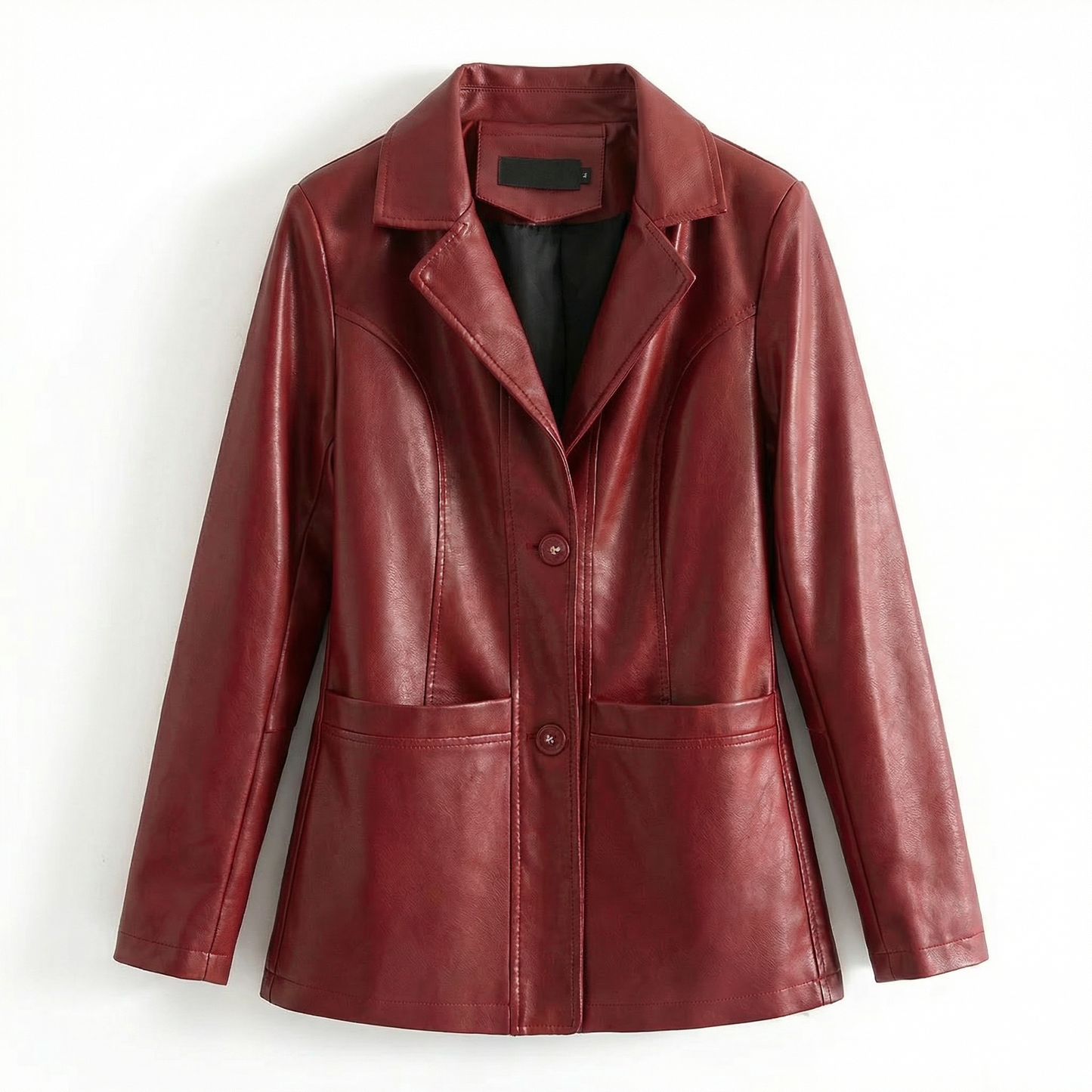Bellatrix | Lambskin Leather Two-Button Blazer Jacket