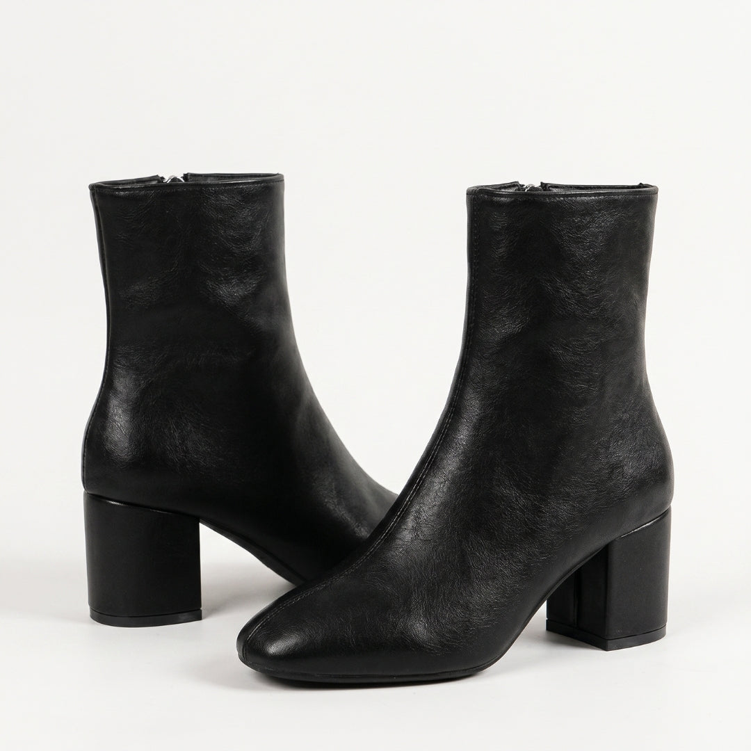 Camille Women’s Patent Block-Heel Ankle Boots