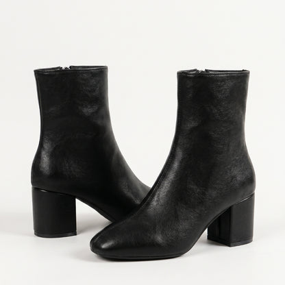 Camille Women’s Patent Block-Heel Ankle Boots