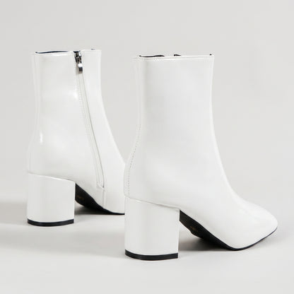 Camille Women’s Patent Block-Heel Ankle Boots
