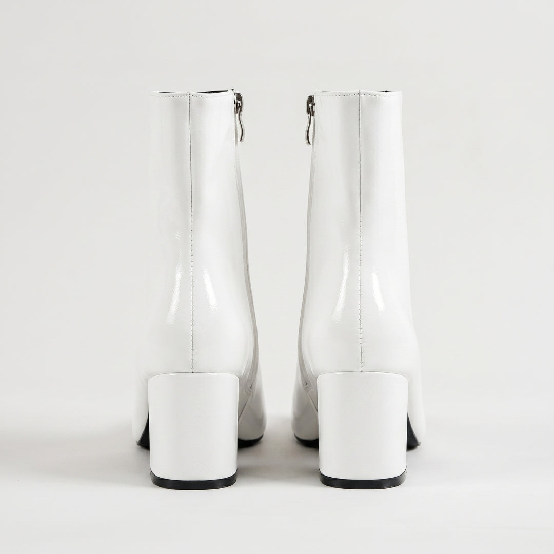 Camille Women’s Patent Block-Heel Ankle Boots