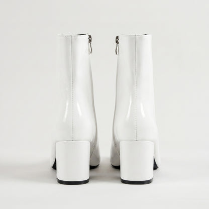Camille Women’s Patent Block-Heel Ankle Boots