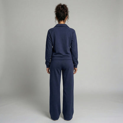 Camille | Women’s Half-Zip Sweatshirt and Wide-Leg Pants Set